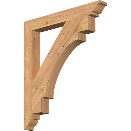 Ekena Millwork Merced Traditional Smooth Bracket, Western Red Cedar, 3 1/2"W x 30"D x 34"H BKT04X30X34MRC01SWR